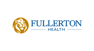 fullerton health logo with golden lion head