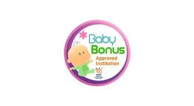 baby bonus approved institution logo with baby head